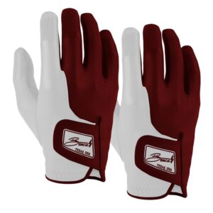 Bear Series Golf Gloves (On Right, 2-Pack) - College Station Maroon