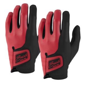 Bear Series Golf Gloves (On Left, 2-Pack) - Lubbock Black