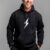 BOLT Hoodie - Black--White Bolt
