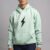 BOLT Hoodie - Mint Green--Black Bolt