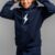 BOLT Hoodie - Navy--White Bolt
