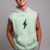 BOLT Sleeveless Hoodie - Mint--Black Bolt