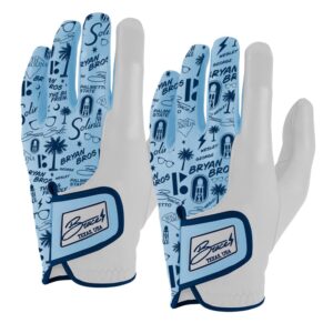 Bryan Bros Creator Series Golf Gloves (On Left, 2-Pack) - Baby Blue