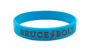 "BRUCE BOLT" Silicone Stretch Bracelet - Baby Blue