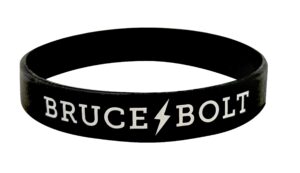 "BRUCE BOLT" Silicone Stretch Bracelet - Black