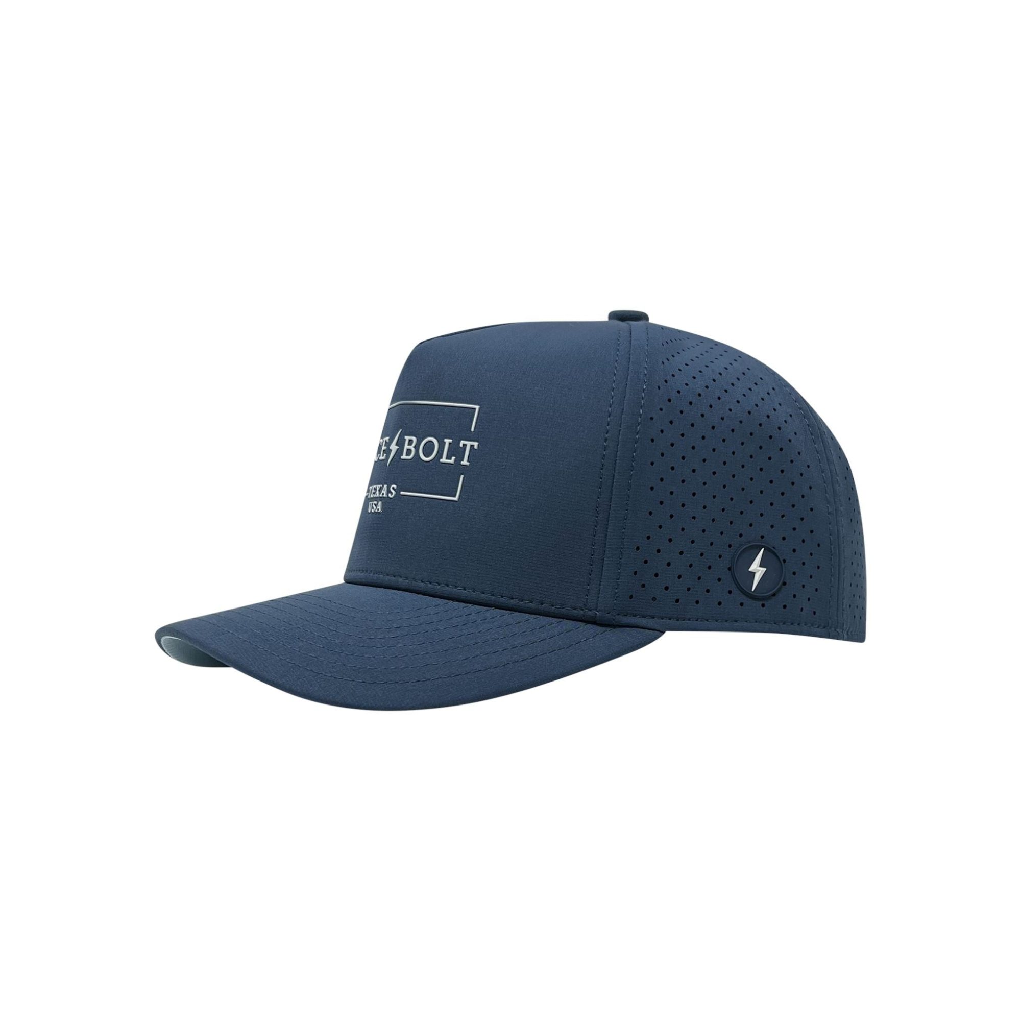"BRUCE BOLT" Standard Snapback Hat - Navy