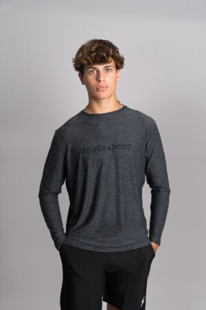 SuperSoft "BRUCE BOLT" Long Sleeve Shirt - Charcoal