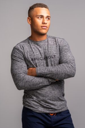 SuperSoft "BRUCE BOLT" Long Sleeve Shirt - Grey