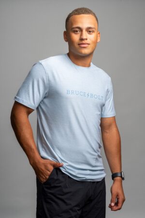 SuperSoft "BRUCE BOLT" Short Sleeve Shirt - Baby Blue