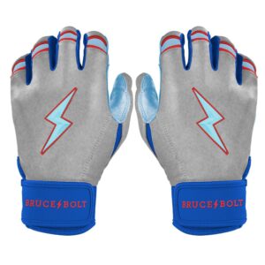 James Outman Signature Series Short Cuff Batting Gloves - Metallic Silver
