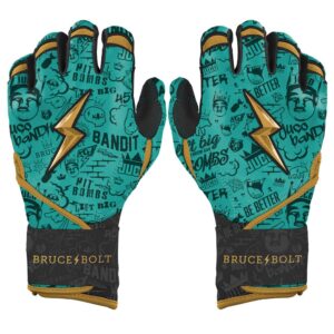 King of JUCO Creator Series Long Cuff Batting Gloves - Mint/Black
