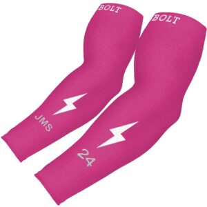 Personalized Graduated Compression Premium Arm Sleeve - Pink
