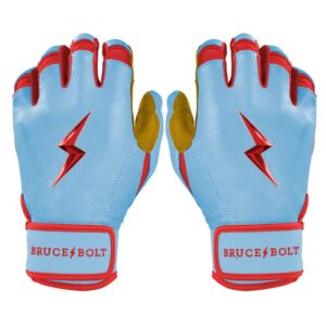 Harrison Bader Signature Series Short Cuff Batting Gloves - Baby Blue
