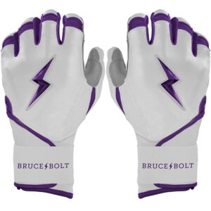 Chrome Series Long Cuff Batting Gloves - Purple