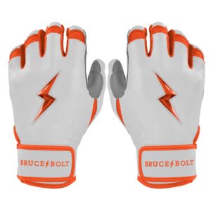 Chrome Series Short Cuff Batting Gloves - Orange