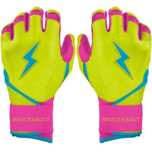 Bear Series Long Cuff Batting Gloves - Caribbean Yellow