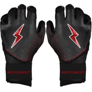 Bear Series Long Cuff Batting Gloves - Black