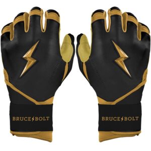 Gold Series Long Cuff Batting Gloves - Black/Gold
