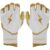 Gold Series Long Cuff Batting Gloves - White--Gold