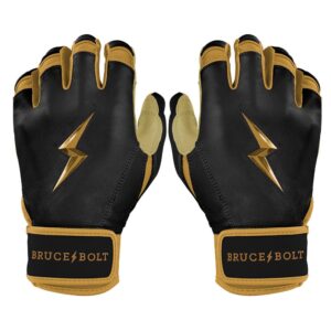 Gold Series Short Cuff Batting Gloves - Black/Gold